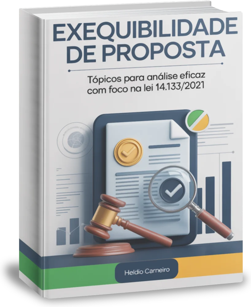Capa do e-book Exequibilidade de Proposta em formato de livro